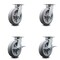 Service Caster 8 Inch Kingpinless Thermoplastic Rubber Wheel Swivel Caster Set with 2 Brakes SCC-KP30S820-TPRRF-2-SLB-2 - alternate 1